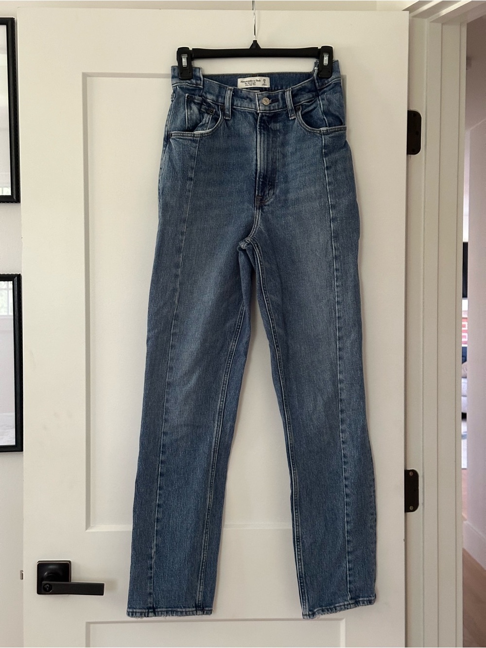 Abercrombie & Fitch Curve Love Jeans Women's 26/2R The 90s Straight Blue Denim